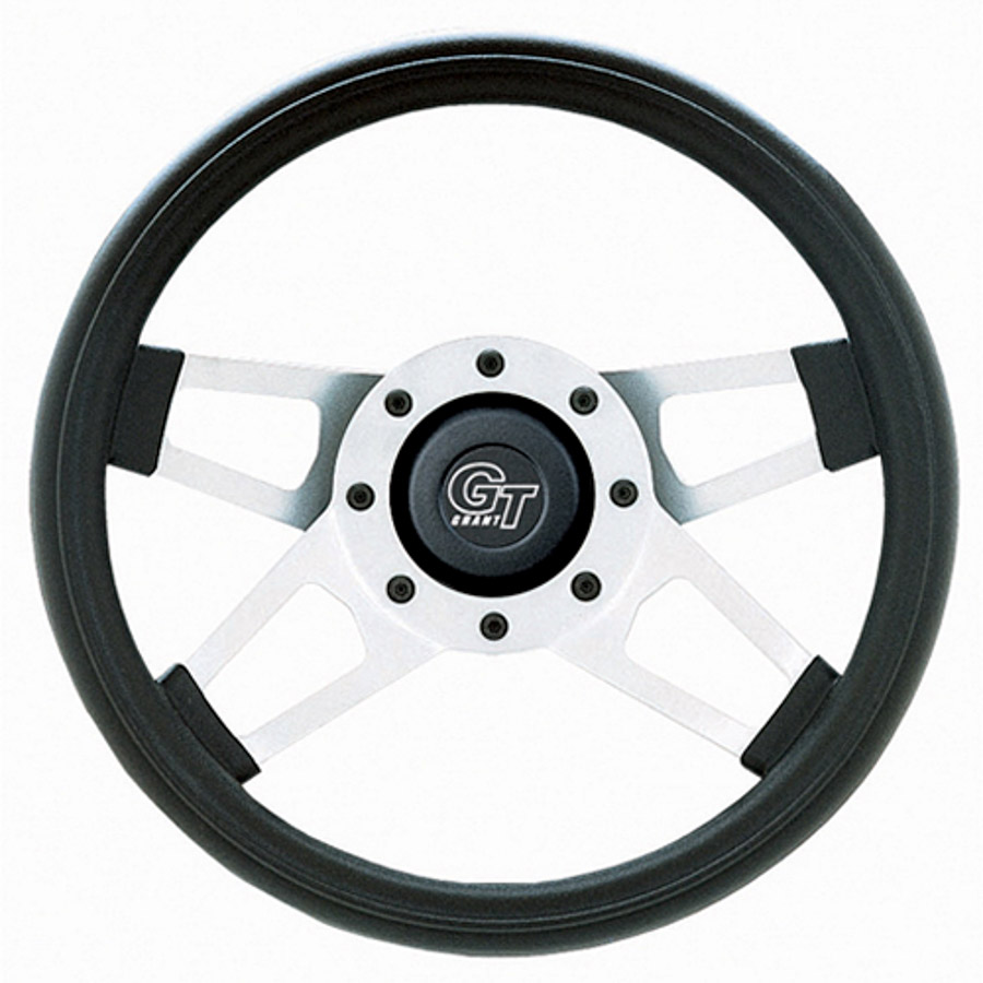 Chrome 3-Spoke Grant 277 Classic 15 Black Vinyl Wheel