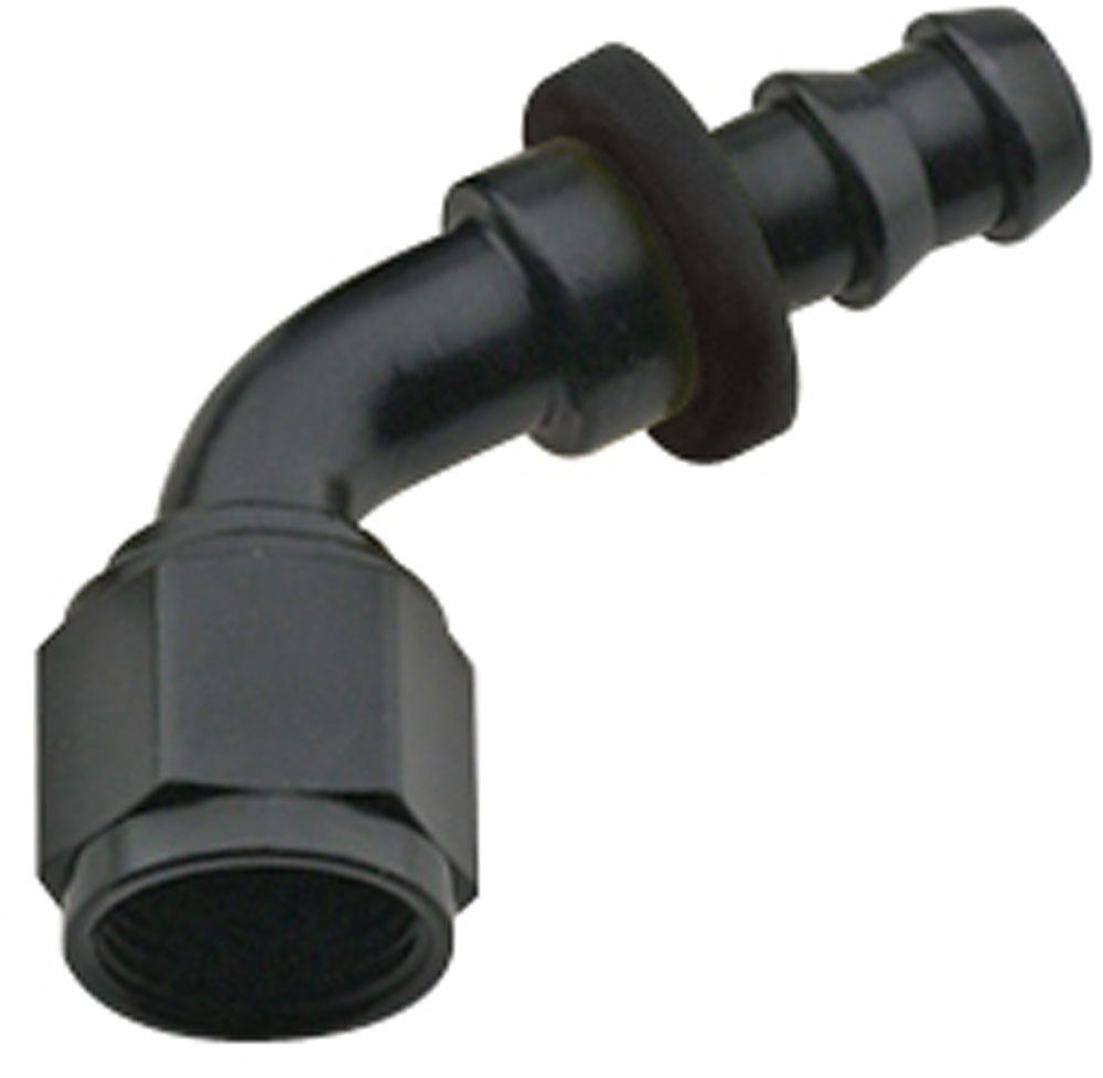 45° Push Lock Hose Fitting Fragola FRG204512-BL Black Size -12 